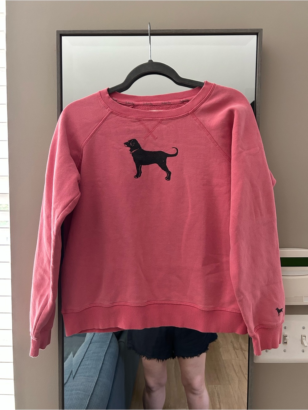 The Black Dog Girls Legacy Collection Crewneck with Black Dog Patch Small